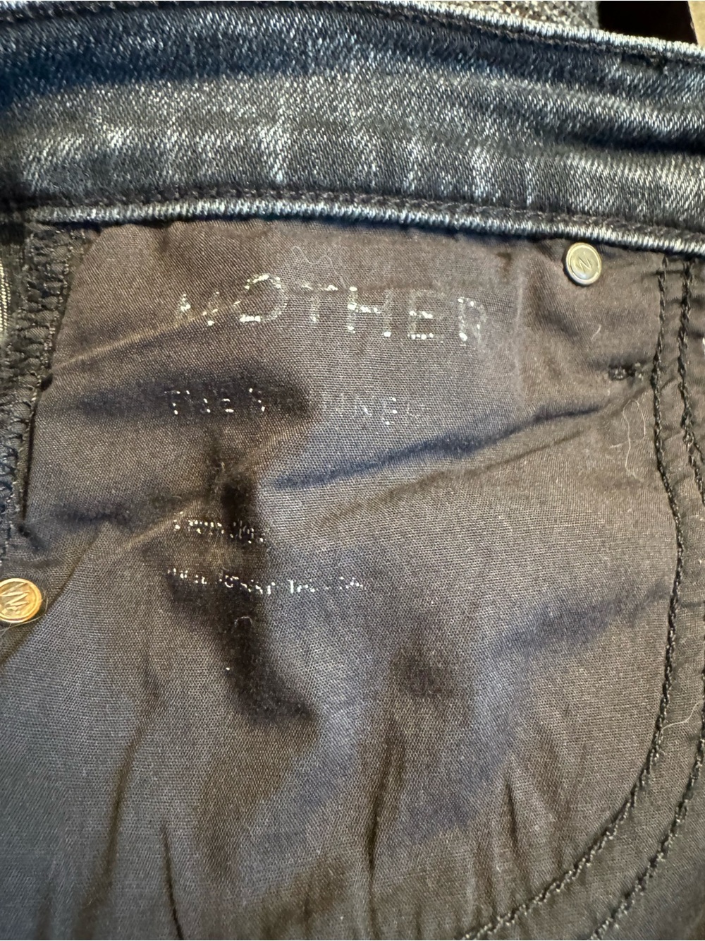 Mother The Stunner Ankle Fray Friday the 13th Black Distressed Size 28 - Picture 10 of 10